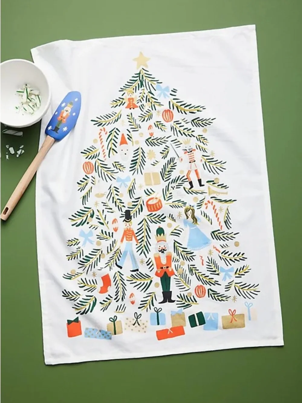 Rifle Paper Co. Christmas Tree Tea Towel NWT